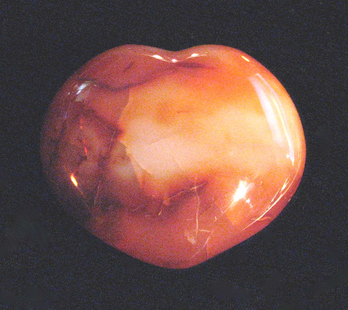 BEAUTIFUL CARNELIAN HEART - TEN PLUS OUNCES BEAUTIFUL CARNELIAN HEART - TEN PLUS OUNCES